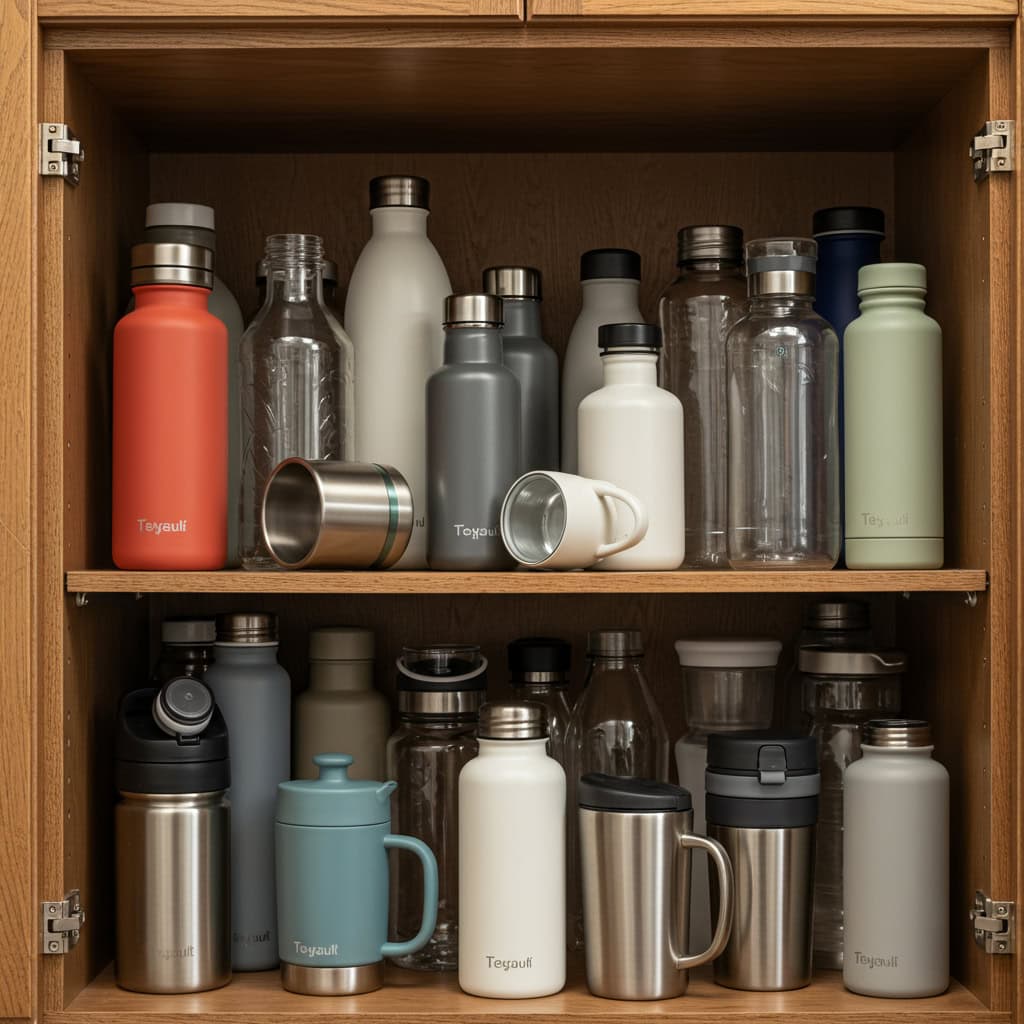 21. Extra Water Bottles and Travel Mugs