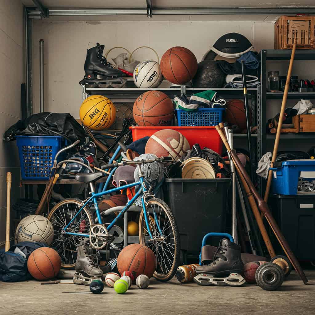 34. Outdated or Unused Sports Equipment