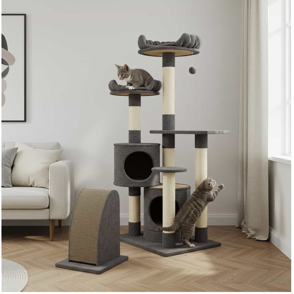 2. Cat Trees and Scratching Posts