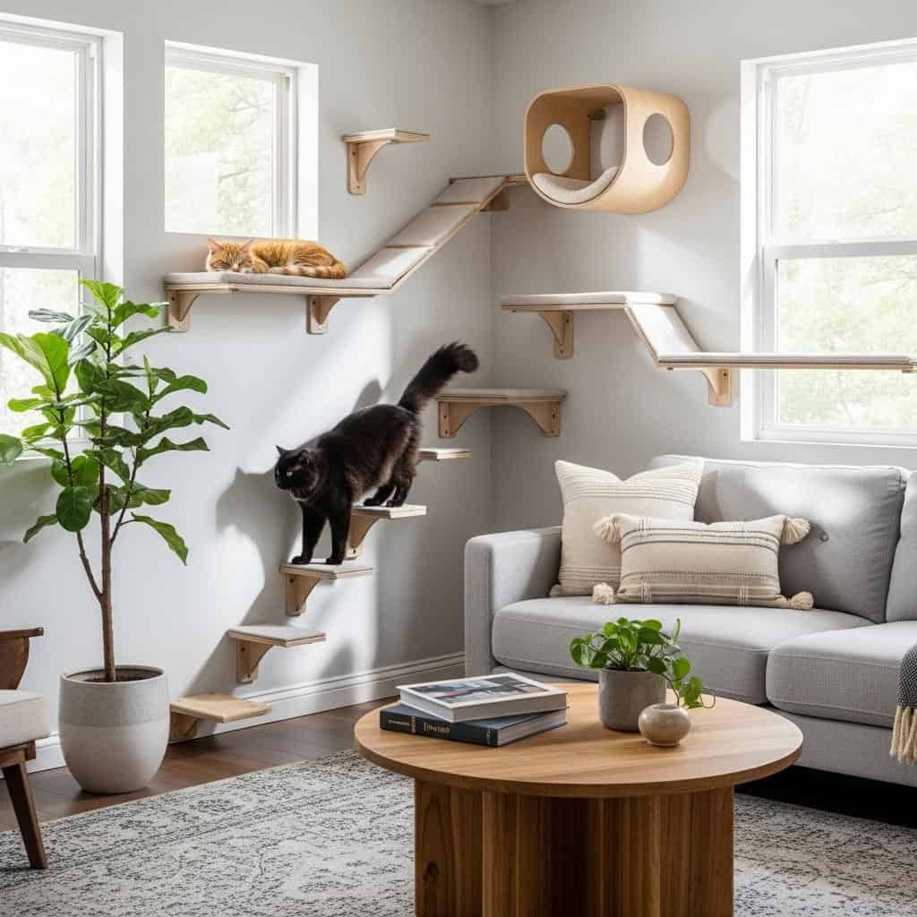 13. Cat Shelves and Wall Steps
