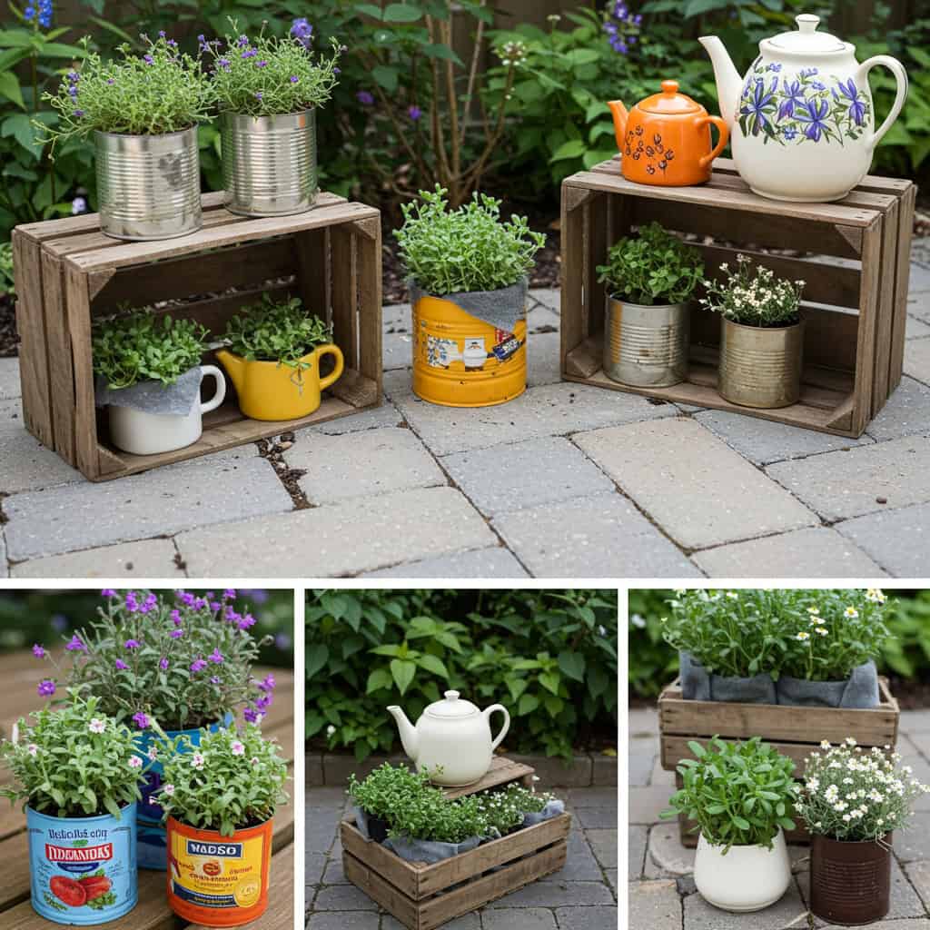 1. Repurpose Old Containers as Planters