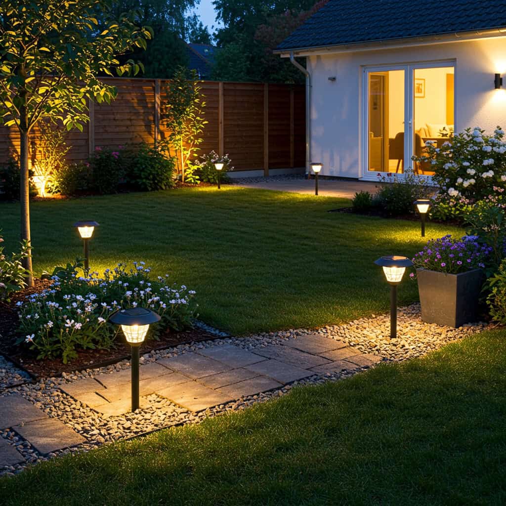 5. Install Solar-Powered Garden Lights