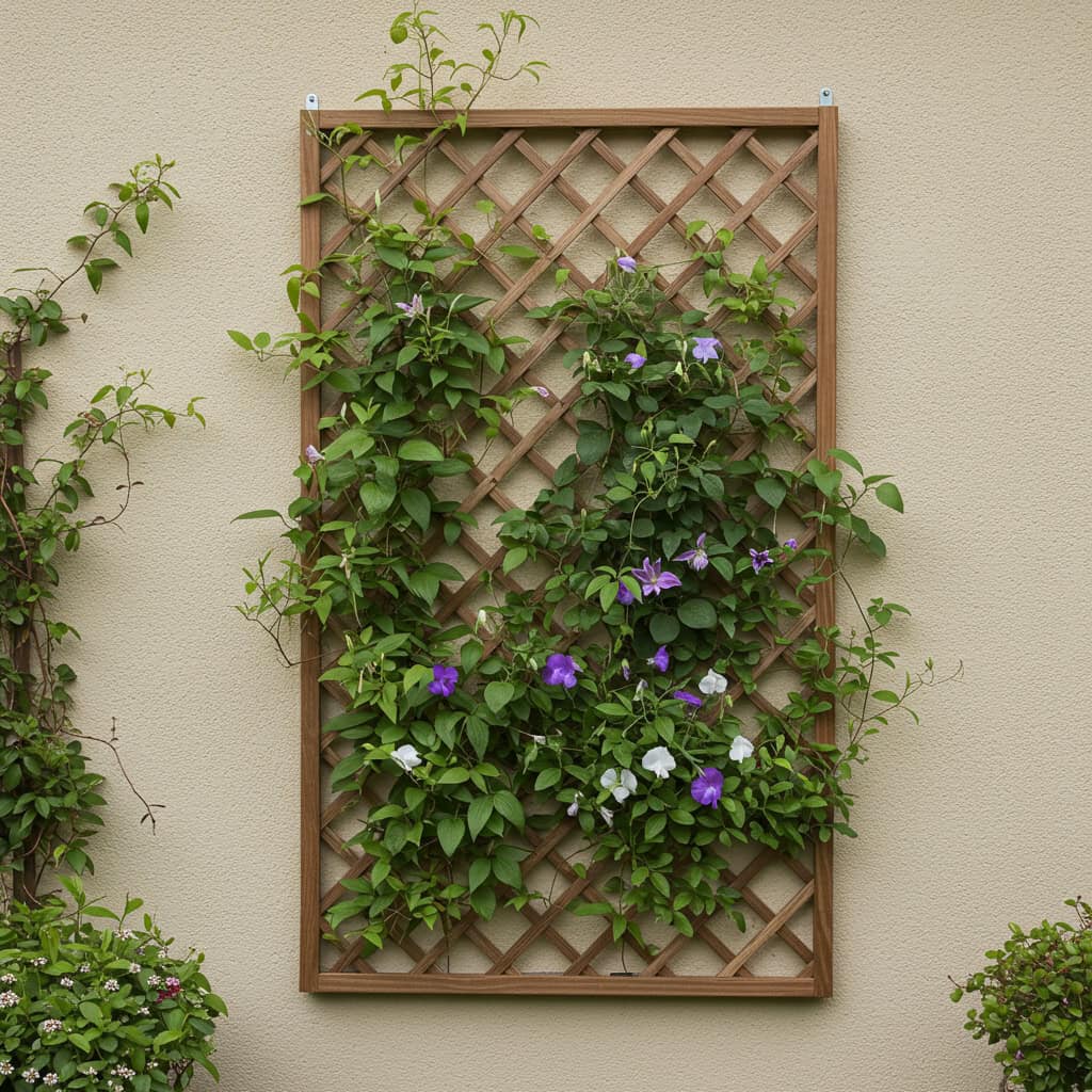 9. Hang a Trellis for Climbing Plants
