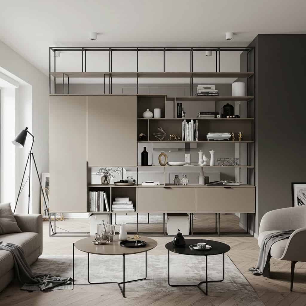 2. Room Dividers with Storage