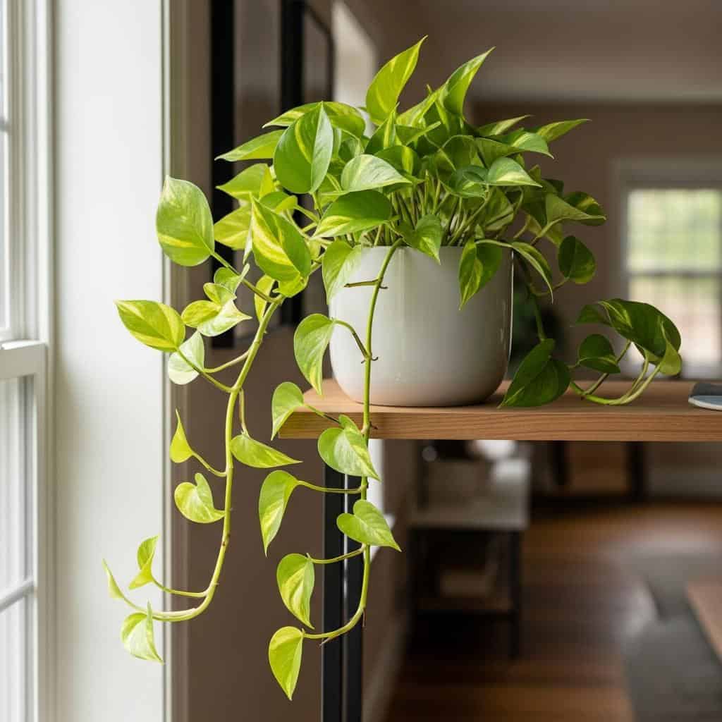 3. Pothos (Epipremnum aureum)