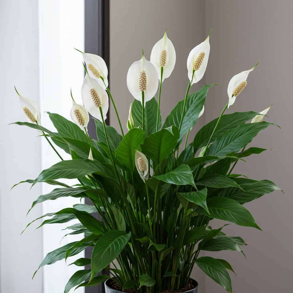 6. Peace Lily (Spathiphyllum)